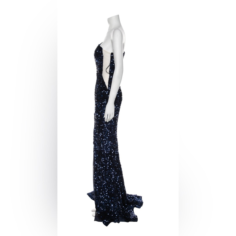 NEW!!! Portia and Scarlett Midnight Blue One Shoulder Sequin Prom Dress! NWT!!! - Picture 3 of 5